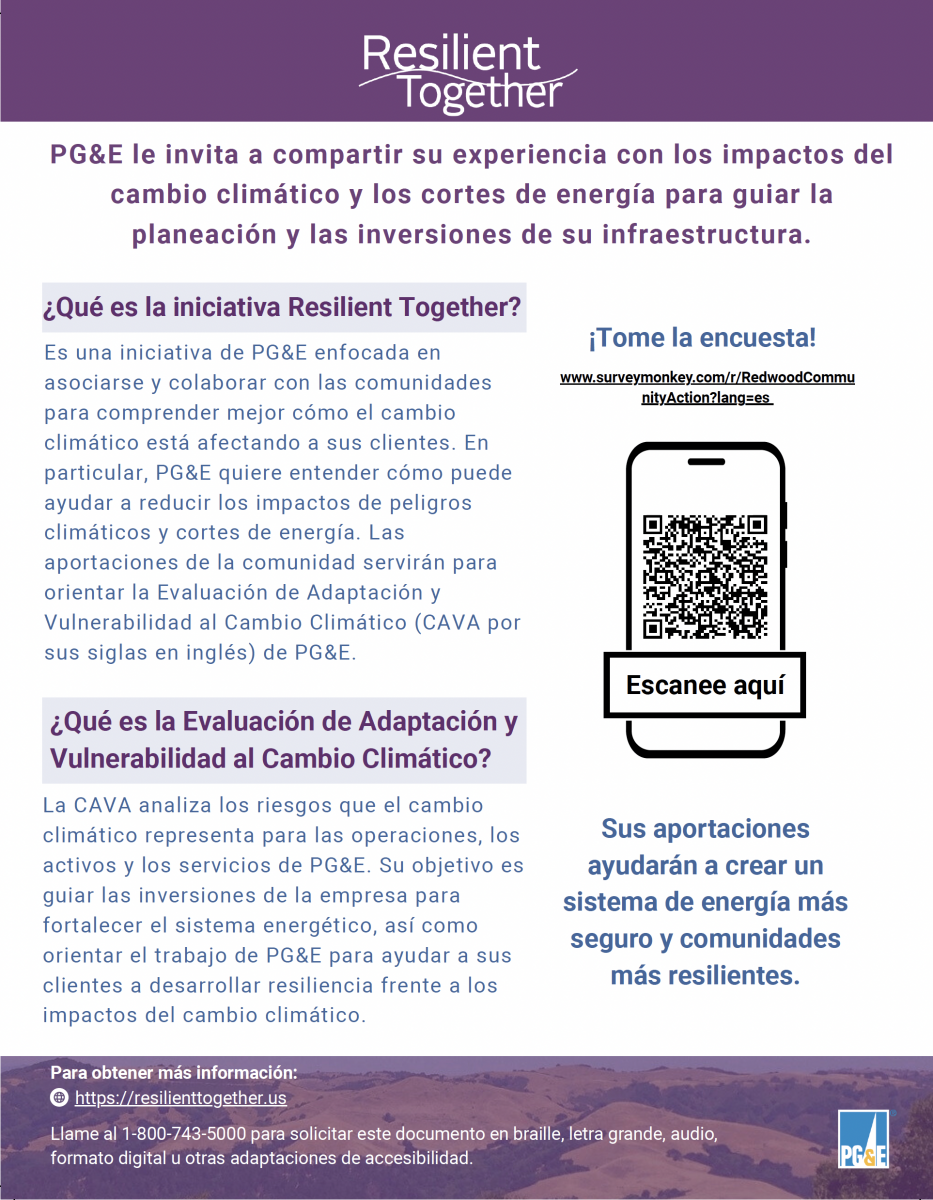 PG&E Resilient Together Flyer